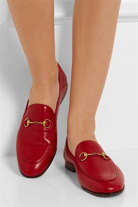 gucci loafers dark red|Gucci loafers with red stripe.